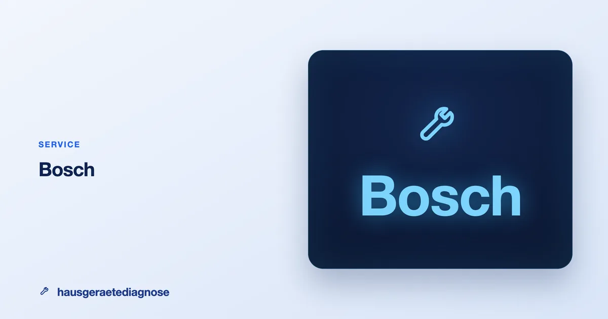 Bosch Kundendienst & Reparatur: was lohnt sich?
