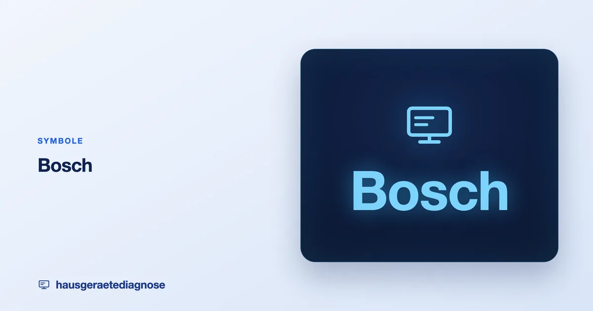 Bosch Symbole: Bedeutung der Anzeigen